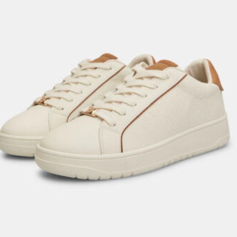 Bata Red Label Off White Embossed Women's Sneakers